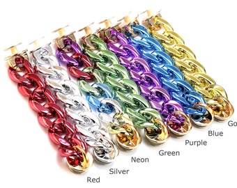 2pcs Chain Shoe Charms, Shoe Clips, Shoe Decoration, Acrylic Link Chain, Croc Shoes Charm, Light Weight Hook, 10.5mm -SR02