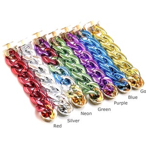 2pcs Chain Shoe Charms, Shoe Clips, Shoe Decoration, Acrylic Link Chain, Croc Shoes Charm, Light Weight Hook, 10.5mm -SR02