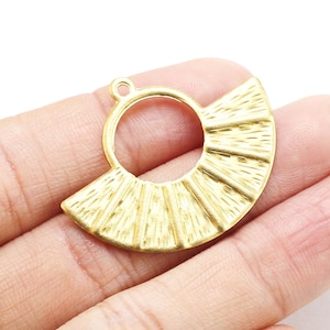 Metal Fringe Charm, Tassel Earring Charms, Brass Charm For Jewelry Making, Earring Findings, 37x29.8mm - R2685