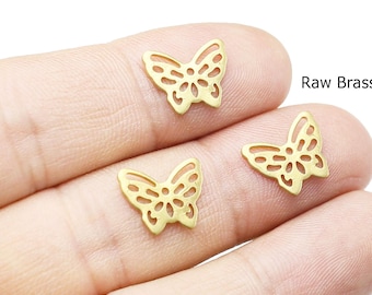 BEEFLYING Farfalla Ottone Charms Links Cristallo Cubic Zirconia