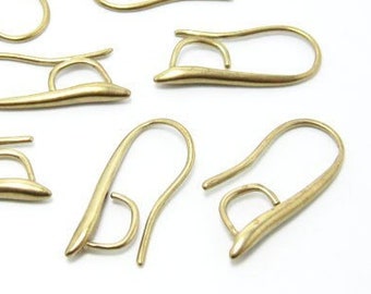 Long Drop Earring Hooks, Brass Earring Wire With Bail, 20mm, Earring Supplies, Jewelry Making - R235