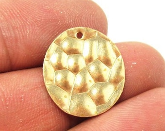 Colgantes de latón para pendientes, 20 x 18 mm, con forma de concha de tortuga, colgante de latón en bruto, piezas geométricas R035