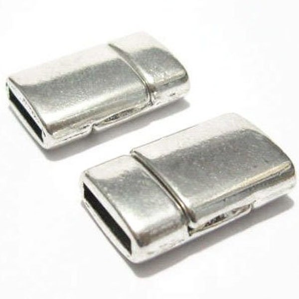 3pcs Fermoir magnétique 10x2mm fermoir en cuir 10mm fermoirs en cuir plat FC01