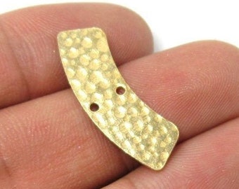 Hammered Brass Connector, Arched Earring Charms, 28.5x10mm, Earring Findings, Jewelry Making Supplies - R058