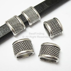 10pcs 10x6mm Licorice large dots sliders Aka spacer licorice leather findings -LF17