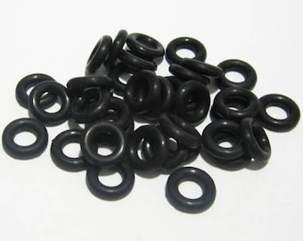 30pcs 8mm silicone noir o anneaux ronds anneaux finx en cuir respectueux de l’environnement