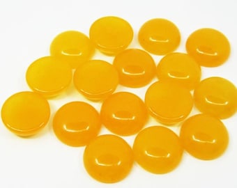 10pcs Topaz cabochons, Round flat back, Natural stone cabochons, Jewelry making, 10mm, 12mm