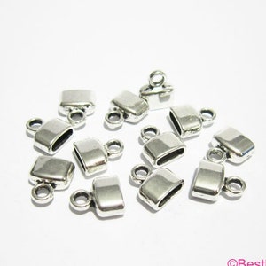 10pcs 6x2mm end cap Flat leather connectors Cord end RB303