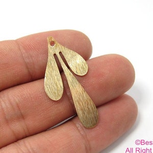 10pcs Brass pendant 40mm Hammered circle brass charms with loop R382