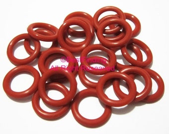 30pcs 12mm Silicone o ring rubber rings 10x6mm licorice bracelet O rings Red