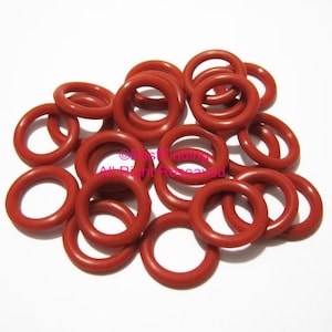 30pcs 12mm Silicone O Ring Rubber Rings 10x6mm Licorice Bracelet O