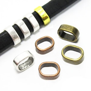 10pcs Licorice beads, Thin smooth spacer beads, 10x6mm Licorice Findings, 10x7.5mm Hole - LF23
