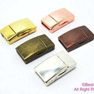 3pcs Leather Clasps, 10mm Leather Clasp, 10x2mm, Leather Bracelet Making, Jewelry Supplies - FC03