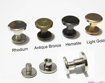 10sets - Screw Rivets, Rivets Studs, Chicago Screw Studs, 9mm, DIY Bracelet Making, Keyring, Handbag Accessories