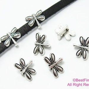 10pcs 6x2mm leather slider 6mm Dragonfly flat leather findings 5x2mm leather findings FF222