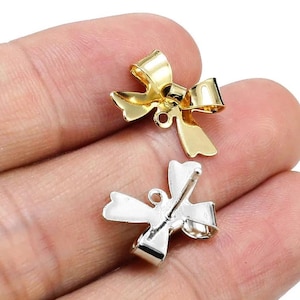 Örhängesstift i guld, rosettörhängen, örhängeskoppling, flugörhängen, örhängesdetaljer, smyckestillverkning -RP147