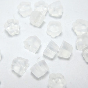 Silicone Earring backs, Star Ear nuts, Hypoallergenic, Rubber earplugs, 5x3mm, Earring Post stopper, Stud Earring findings - R971