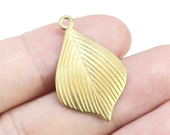 Textured Leaf Earring Charms, Leaf Pendant For Jewelry Making, Earring Findings, 27x18mm 36.7x24mm, Necklace Pendant - R1537 R2661