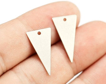 Triangle Earring Charms, Spike Charm For Jewelry making, Earring Findings, 21x11mm, Geometric Brass Findings - G194