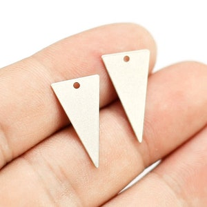 Triangle Earring Charms, Spike Charm For Jewelry making, Earring Findings, 21x11mm, Geometric Brass Findings - G194