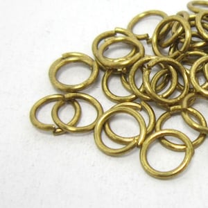 Round Brass Jump rings, Brass Connector, 6x0.8mm, Open jump ring, Link Chain Connector, Jewelry Making Supplies, 30g (400pcs) - R292