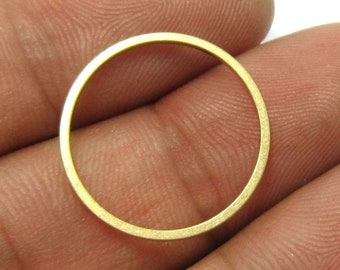Dijes circulares de latón, accesorios para pendientes, 20 x 1 mm, latón en bruto, fabricación de joyas - R159