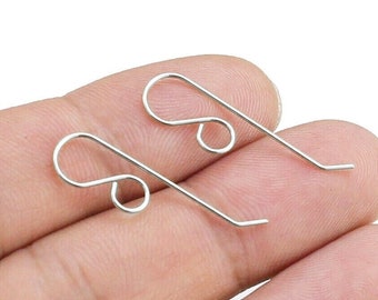 Stainless Steel Earring Wires, Simple Earring Hooks, Earrings Making, 30mm, Jewelry Supplies - S027