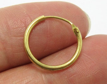 Round brass earrings hoops,  Minimalist earrings, 15x1.5mm Statement earrings, Circle earrings, Jewelry making - R1271