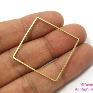 30mm Square brass charm, Earring charms, Brass findings, 30x1mm, Jewelry making - R010