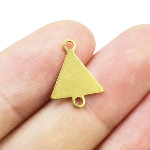 Connettore per orecchini triangolari, ciondoli geometrici in ottone, connettore a catena a maglie, 15,6x12mm, accessori per orecchini, creazione di gioielli - R1755 R2403