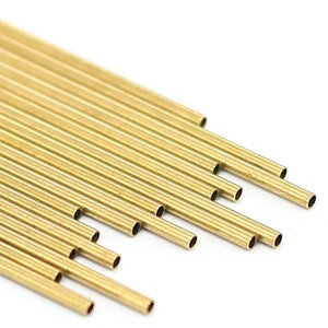 Brass Himmeli Tubes, Round Brass Tubes, Geometric Himmeli, 1.5mm, All Size, For Air Plants, Brass findings, DIY Jewelry Supplies - R1996