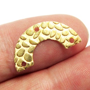 Semi Circle Earring Charms, Half Round Brass Connector, Earring Findings, 19x10mm, Earrings Making, Jewelry Supplies - R928