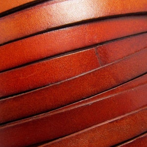 10mm Leather Cord, Genuine Flat Leather, Distressed Scarlet, 10x2mm, Antique coral, Bracelet making - DLC104