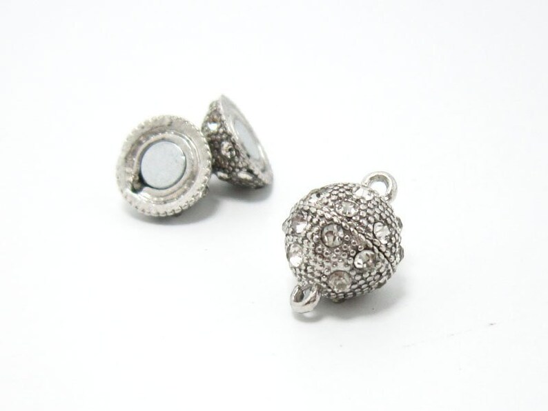 5pcs 12mm Rhinestone Clasp Strong Open Crystal Etsy