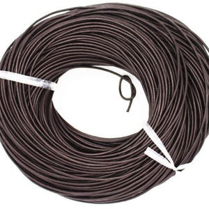 Brown 2mm round leather cord Genuine leather cord leather bracelet necklace making