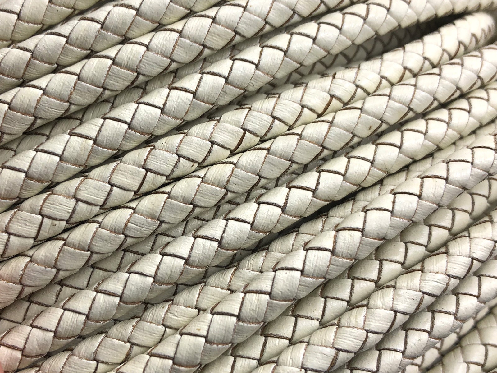 Premium Genuine Round Bolo Braided Leather Cord Rope String Lace 6MM 1/4
