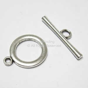 10pcs Smooth toggle clasp Antique silver Toggle clasps Polished for shine