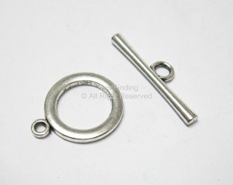 10pcs Smooth toggle clasp Antique silver Toggle clasps Polished for shine