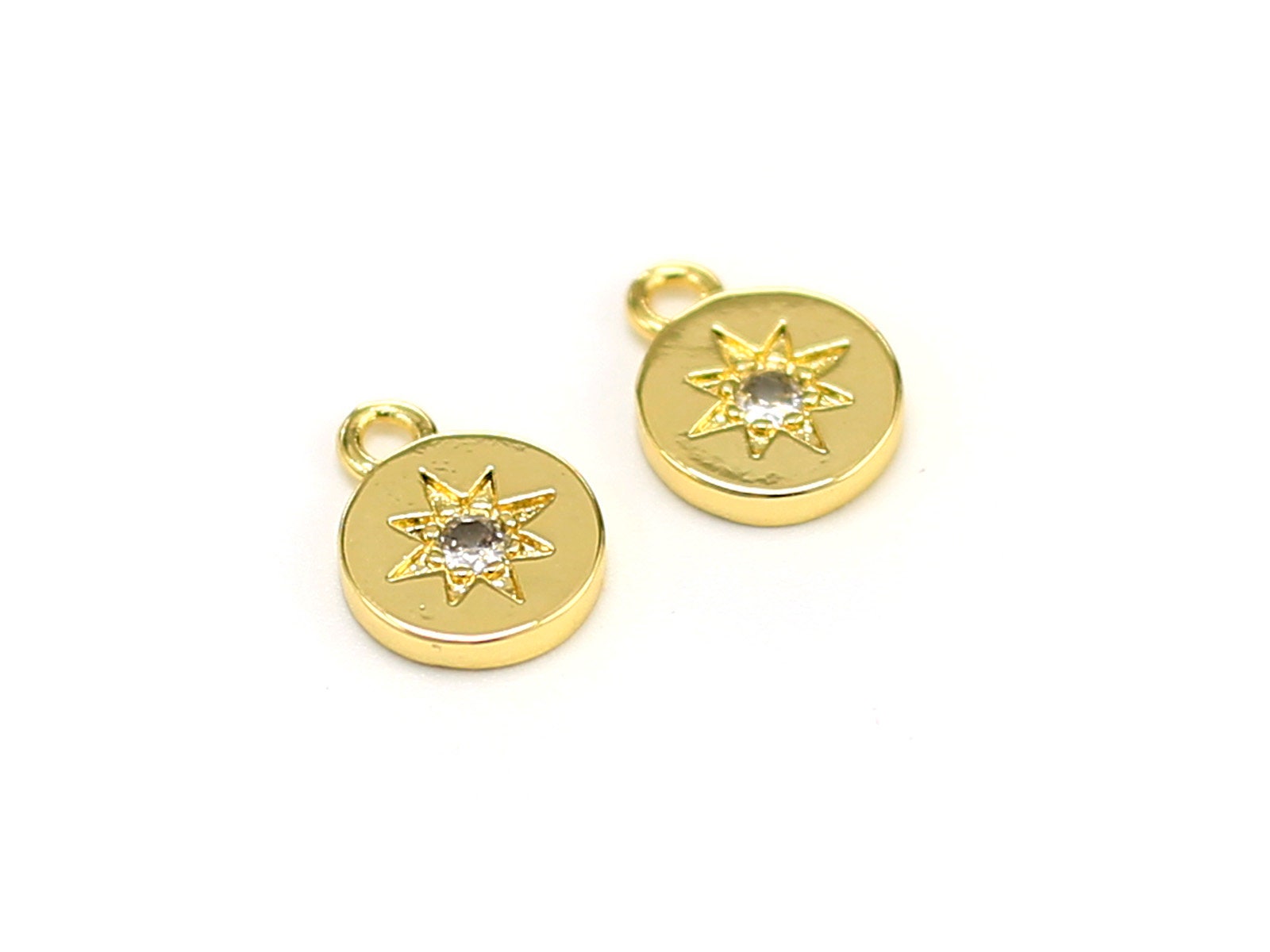 Cz Round Star Charm, Dainty Earring Charms For Hoops, Small Bracelet Charms,  Real 14K Gold Plated, 12.8x9.3mm, Jewelry Making - G176 - Yahoo Shopping