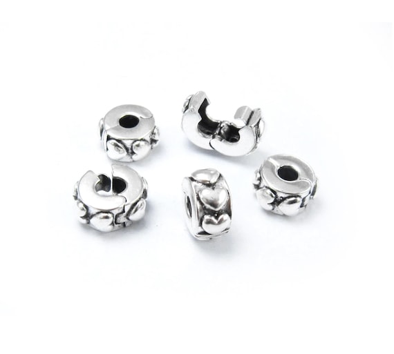 100 Stück Gummi Stopper Perlen Charm Europäische Armbänder