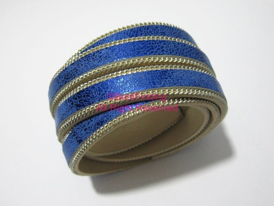 1meter Metallic Blue Leather Cord 10x2mm Flat Leather Cord - Etsy