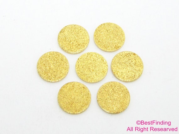 10pcs Brass pendant 40mm Hammered circle brass charms with loop R382