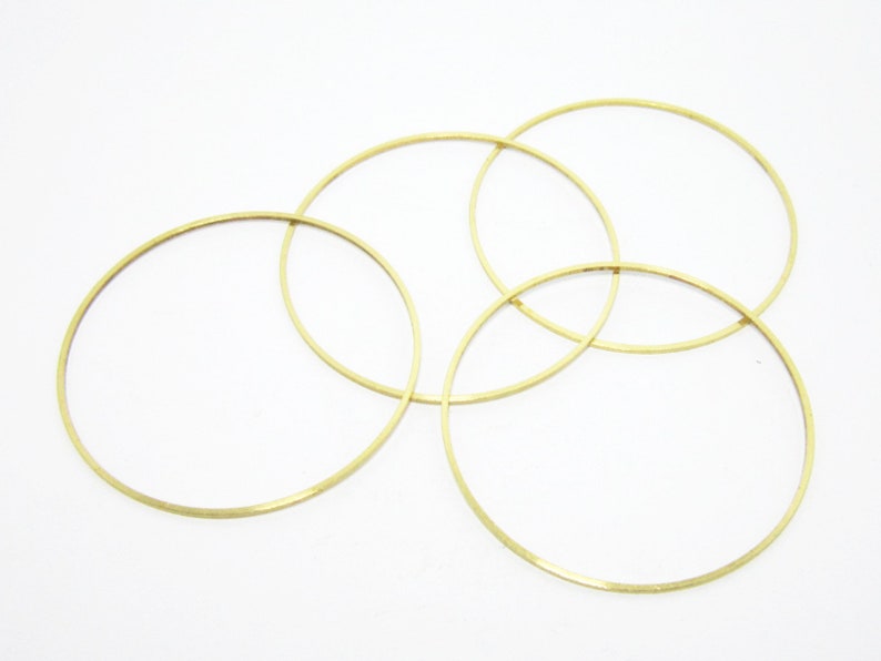 Round Circle Charm Earring Connector Brass Circle Charm Etsy Singapore