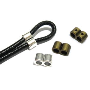 10pcs 3mm Leather Sliders, Round Leather Spacer Beads, Separate Beads, Bracelet Making, Jewelry Supplies -RS11 image 9