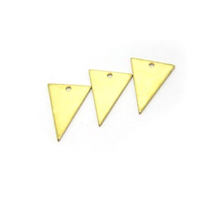 Dreieck Ohrring Charm, Messing Spike Charm, Geometrische Ohrring Anhänger, 17.9 x 13 mm, Rohes Messing, Schmuck Zubehör -R653 Bild 2