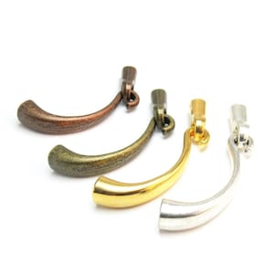 5 fermoirs crochet 5 mm, demi-fermoir de manchette, fermoirs crochet ouverts, connecteur rond en cuir, fabrication de bracelets, fournitures pour bijoux - RH36