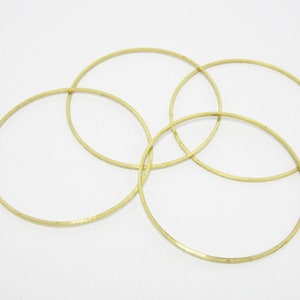 Round Circle Charms, Metal Round Connector, Geometric Earring Findings, 45x1mm, Round Frame, Brass Charm For Jewelry Making - R572