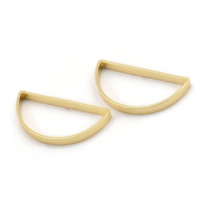Semi Circle Blank Frames, Half Round Brass Charm, Geometry Earring Findings, Link Connector, Half Round, Jewelry Making, 30x15mm - R2740