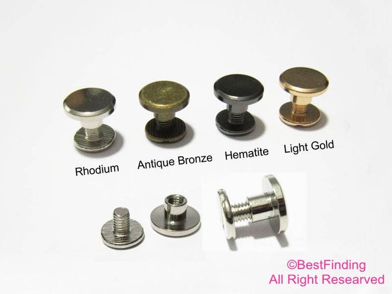 5sets Screw Rivets Rivets Studs 9x5mm Chicago Screw Studs DIY Etsy