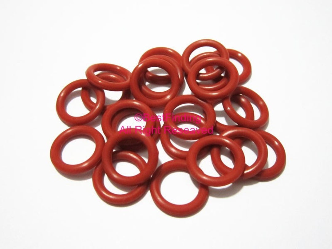 30pcs 12mm Silicone O Ring Rubber Rings 10x6mm Licorice Bracelet O